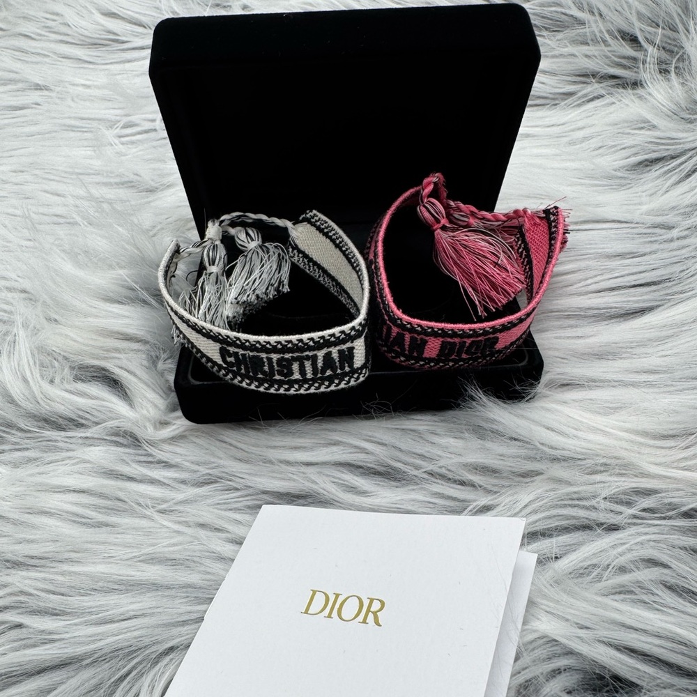 Dior Pink and Gray color combination friendship Bracelet